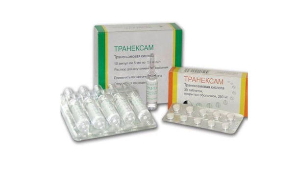 Транексам выпускается в двух формах: таблетки и раствор для инъекций